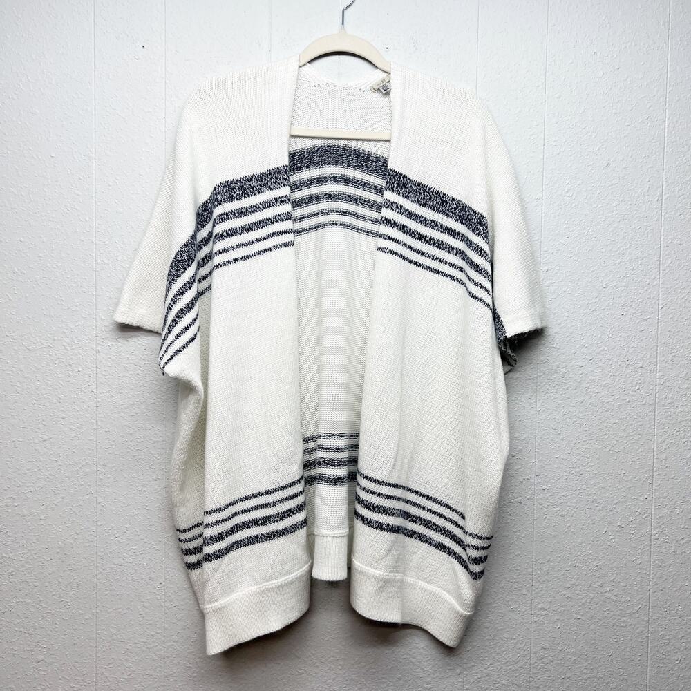 Ecote Open Front Cardigan Sweater Womens M/L Cotton Capsule Workwear Casual
